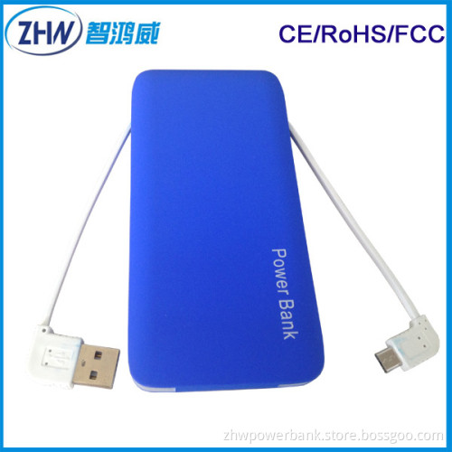 for iPhone5 Charger Power Bank 6000mAh with Cable in